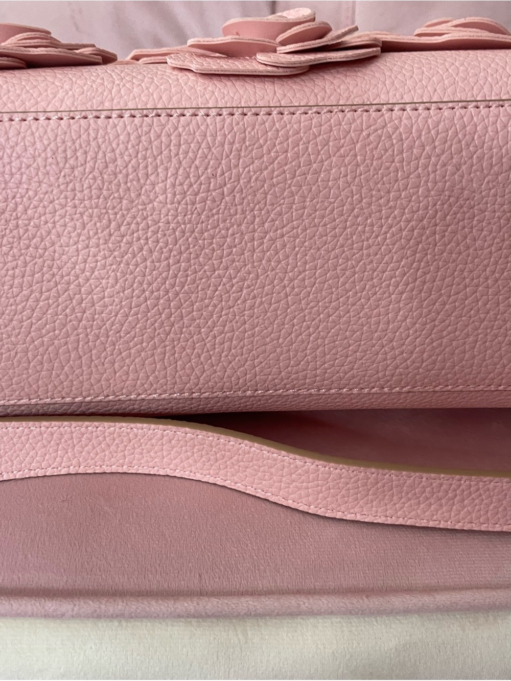 Nanette Lepore Pink Floral Appliqué Shoulder Bag - Picture 4 of 6